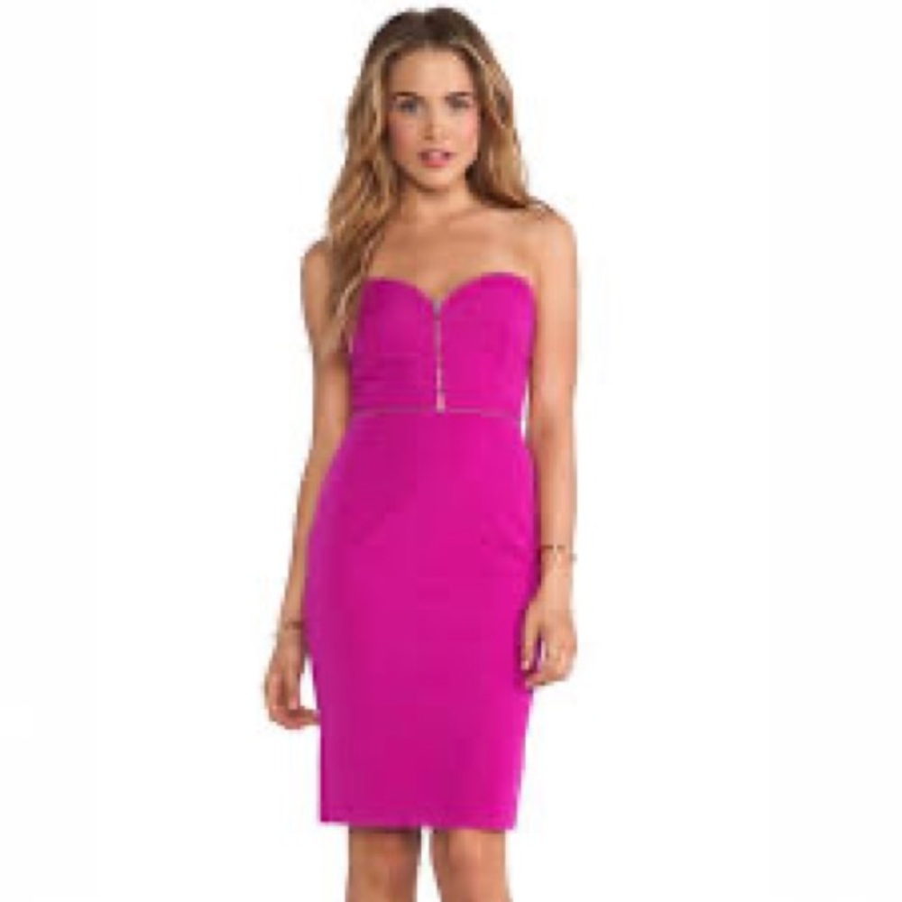 Bec & Bridge Neiman Marcus stunning fuschia/magenta color strapless dress